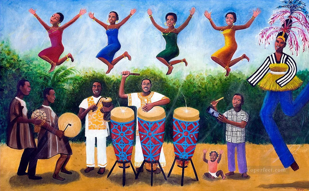 Musik Party aus Afrika Ölgemälde